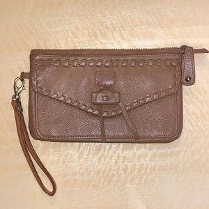 Lucky Brand Western Leather Wristlet or Clutch